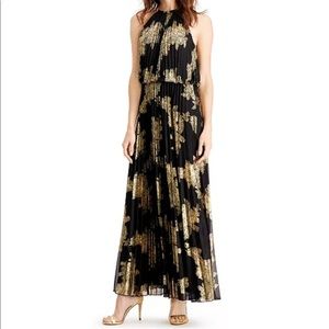 MSK Metallic Print Blouson Gown Size 16